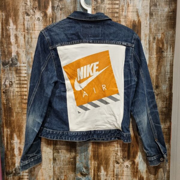 KILO SALE: Vintage Jeans jacket Reworked Nike Air
