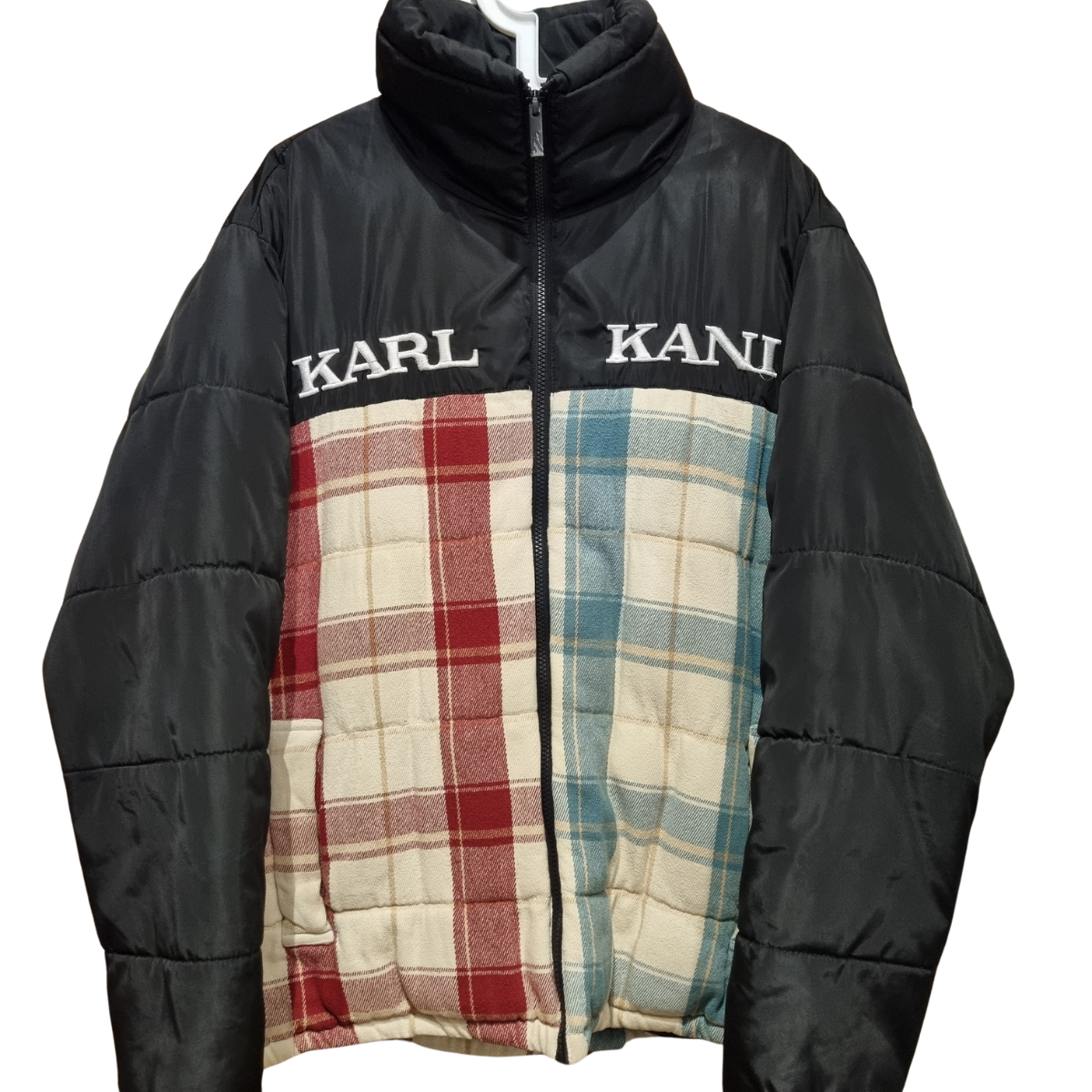 Karl Kani Giacca Retro Puffer, Imbottitura Spessa Leggera, Vestibilità Normale, Giubbotto Invernale Stile Streetwear