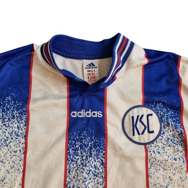 VINTAGE KARLSRUHE KSC FOOTBALL SHIRT 1996 1998 ADIDAS LONG SLEEVE SIZE L