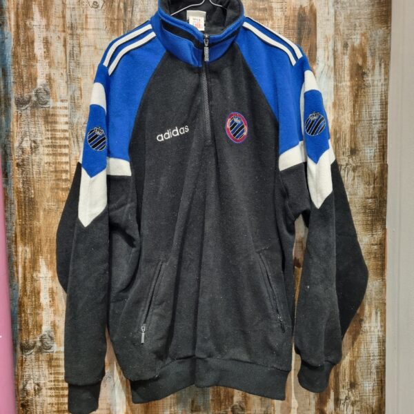 Vintage Club Brugge fleece football Track top Adidas 1996-1997
