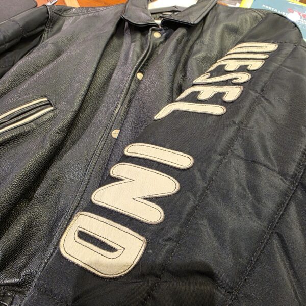 Giubbotto vintage in pelle Diesel modello bomber college