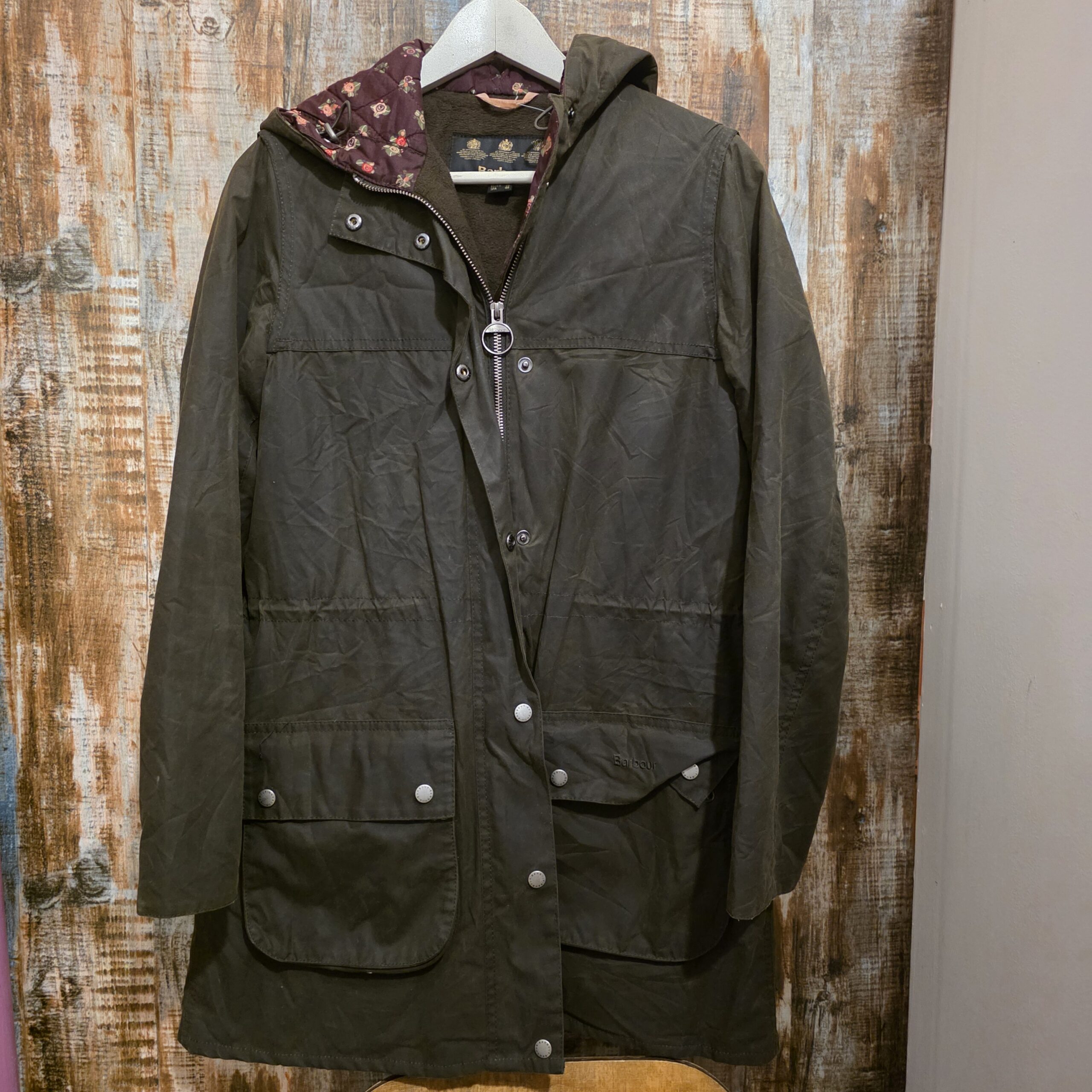 Giubbotto Giaccone vintage Barbour Modello con Cappuccio