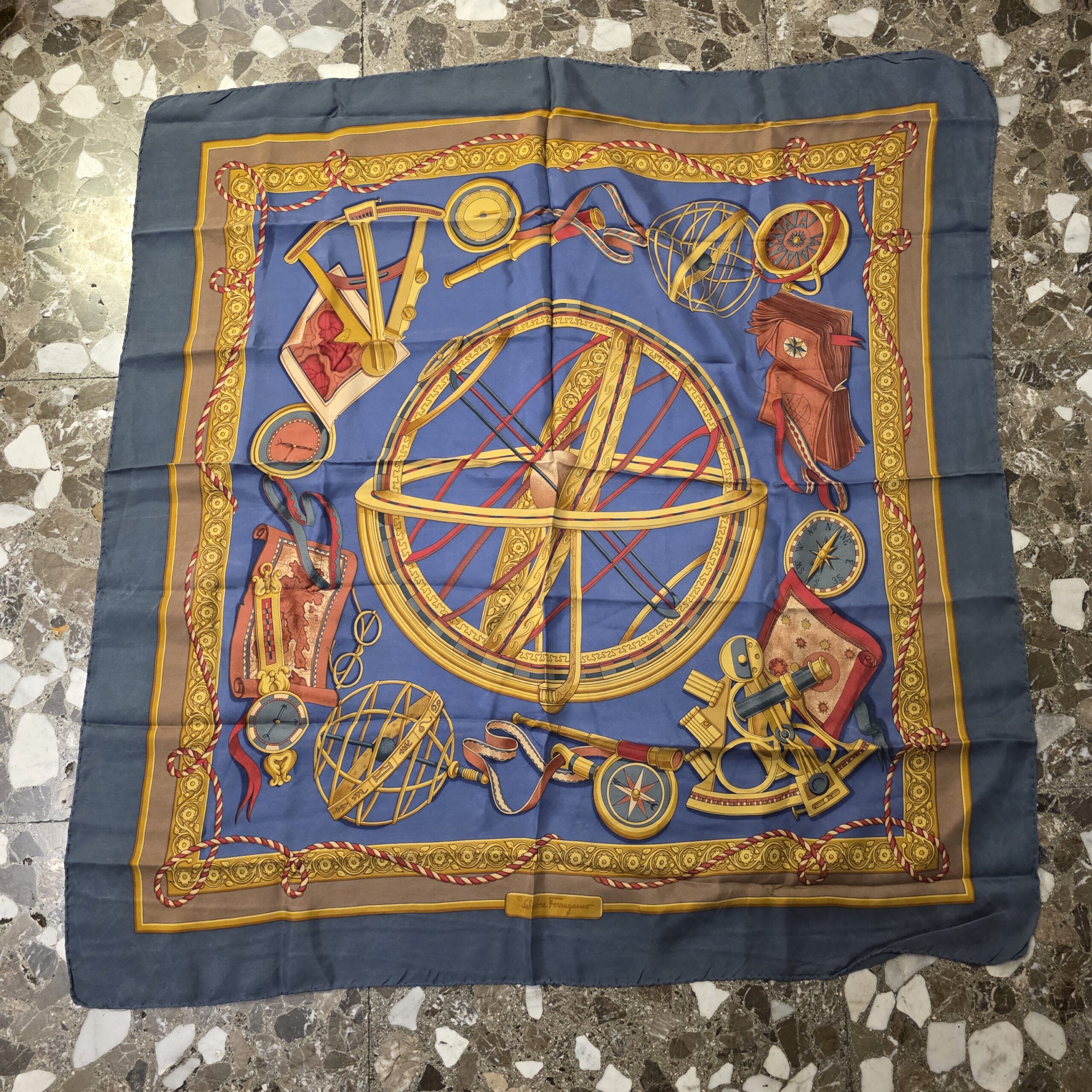 VINTAGE FERRAGAMO SILK SCARF '90