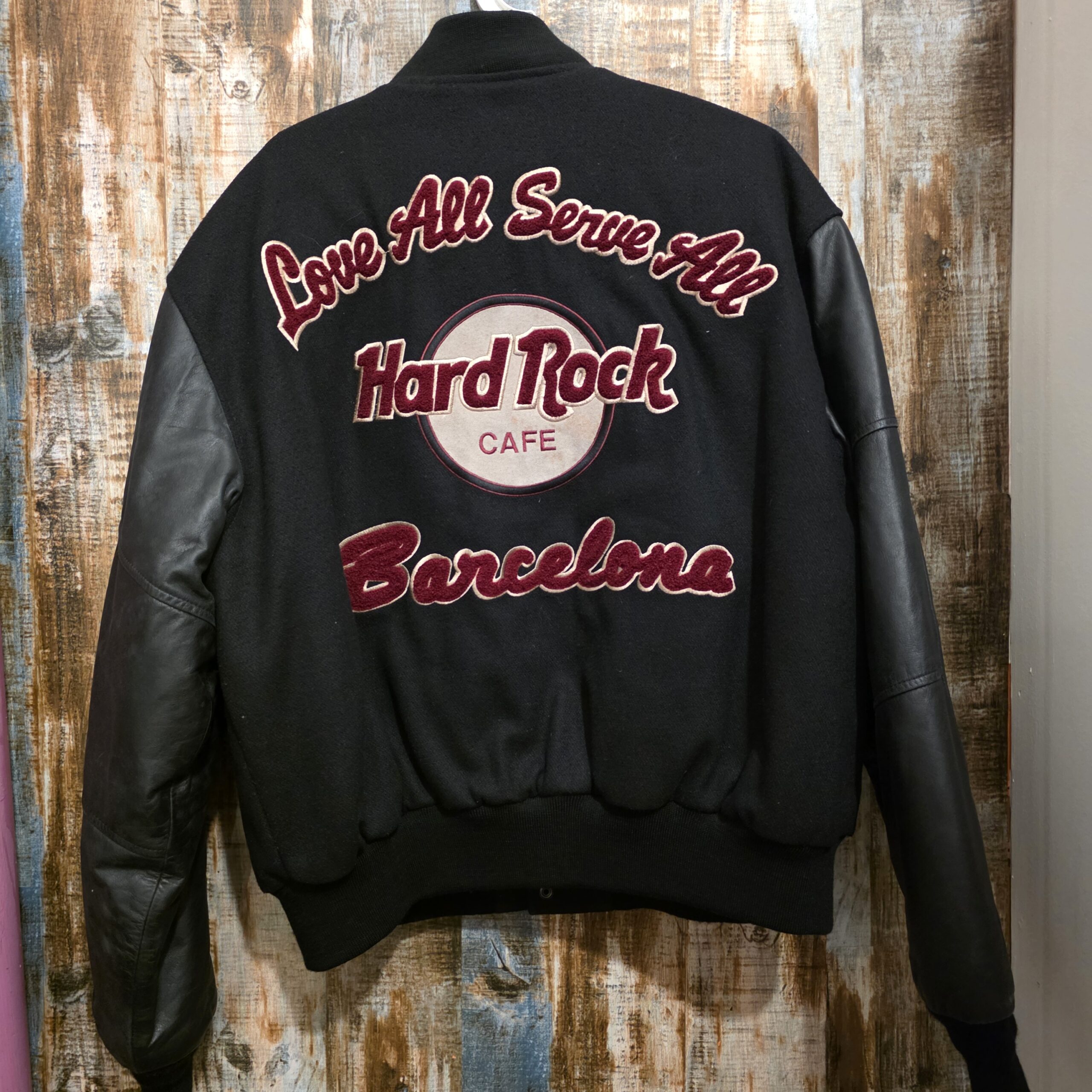 Vintage '00 Hard Rock Cafe' Varsity bomber jacket Barcellona