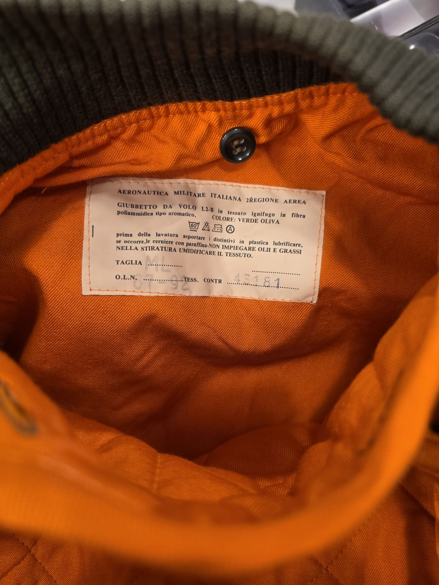 Raro Bomber aeronautica Militare Italiana modello L-2B anno 1992 Raro Bomber aeronautica Militare Italiana modello L-2B anno 1992